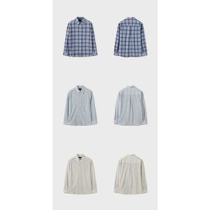 [앤드지by지오지아] 앤드지 26 SS 2WAY 플리츠 써커 패턴물 긴팔 셔츠 3종 1택 (BCHG2WWC1203) BCHG2WWC12