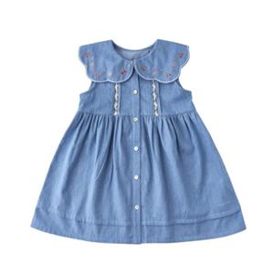 [밍크뮤] 밍크뮤ch 빅카라민소매데님드레스돌유아베이비어린이유치원선물 (3631540007) 3631540007