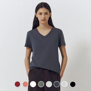 [지오다노/본사] 326519 여 퍼펙트 V넥 반팔티