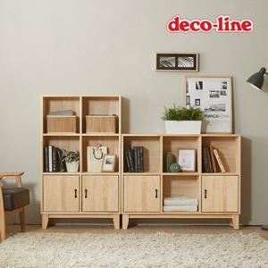 데코라인 코넬 레스트 6칸 도어 원목 책장 A형 DDR018C (착불)