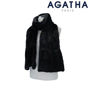 [루이까또즈 스카프] 럭스 스코티20 밍크 롱 머플러 블랙 (1UMM040BL) 1UMM040BL