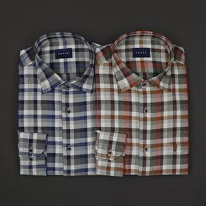 [예작] 따뜻한 기모 체크 밑단일자 일반셔츠 2종 택1 (YJ3FUA551 BL외) YJ3FUA551