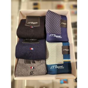 [듀퐁셔츠] 듀퐁 손수건 양말 SE5SMA381002 SE4FMA381009 SE5SMA171301SBK NY GY 5종세트 신상품 선물용 SE5SMA381002