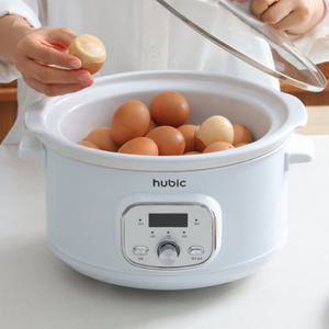 타이머 대용량 맥반석 계란찜기 3.5L 예약 전기냄비 만능 전기찜기 슬로우쿠커