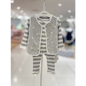 [압소바] (출산백일돌선물)그레팅코튼모달슬림내의미링실내조끼세트 (SA2C10387) SA2C1038