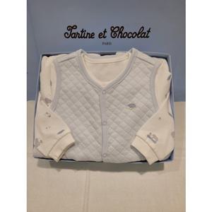 [쇼콜라] 쇼콜라 베이우주복조끼세트 (TNNWQX15UG)남아가을겨울실내외복출산백일선물 TNNWQX15UG