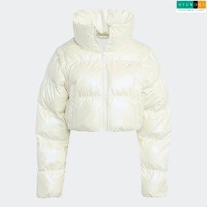 아디다스 현대백화점 [Women] 에센셜 글로시 2-In-1 크롭 퍼퍼 JX2990 인기다운자켓 [현대백화점 쇼핑백 증정]