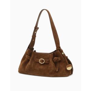 [질스튜어트 핸드백] JABA5F082W2  브렛 브라운 스웨이드 버클 디테일 숄더백 S JABA5F082W2