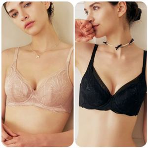 [와코루 란제리] A B컵 얇은패드가 풀컵으로 감싸주어 들뜸없는 세미보정 브라 (WBRP021AB) 90A 90B 95A WBRP021A