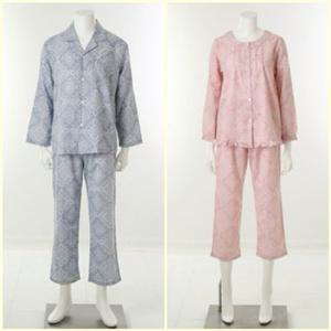 [와코루 란제리] 면 레이온 요루 남여 간절기 파자마 잠옷 WPA2514M