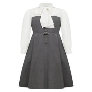 [린] 린리본 타이 배색 원피스 LGWOPQB990 LGWOPQB990