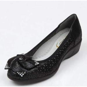 [바이네르] 바이네르 컴포트 여성 펀칭 구두 3T19 흑색 3T19