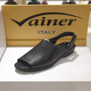 [바이네르] 바이네르 여성 컴포트 샌들 338B 흑색 베이지 4CM C338B