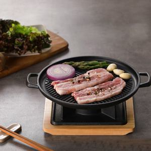 통주물 무쇠 불판 미니화로 그릴팬 화로세트 1인화로