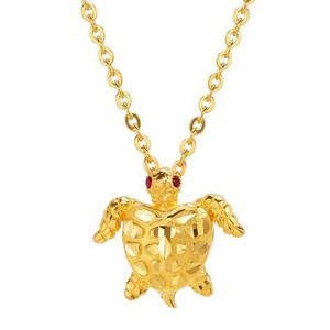 [한국금다이아몬드] 여자 순금 목걸이 행운의 왕 거북이 24K 7.5g 18K장식