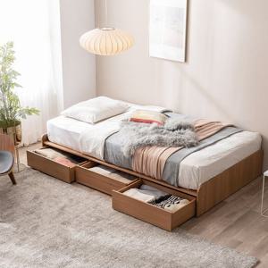 젠티스 맥스 3단 서랍형 수납 침대프레임 무헤드형 S