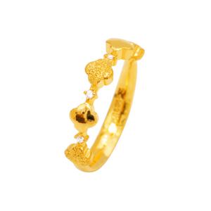 [아시아골드] 24K 순금 포르뚜나 클로버 반지 3.75g