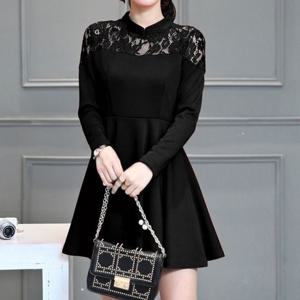 레이스숄더 원피스