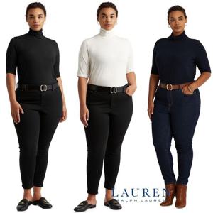 폴로 랄프로렌 4894671 여자 빅 사이즈 경량 터틀넥 스웨터