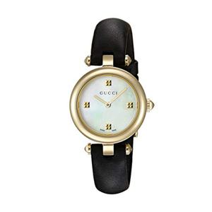 구찌 구찌시계 블랙 골드 여성 여자 가죽시계 YA141505