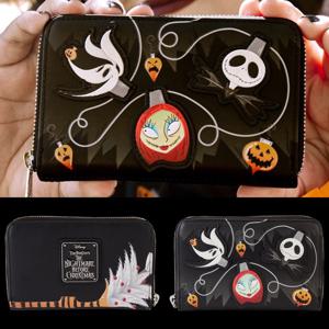 여자 디즈니 크리스마스의 악몽 지퍼 어라운드 지갑 WDWA2876