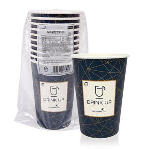 더웰 일회용핫컵(390ml 10P) 일회용종이컵 테이크아웃컵 커피컵