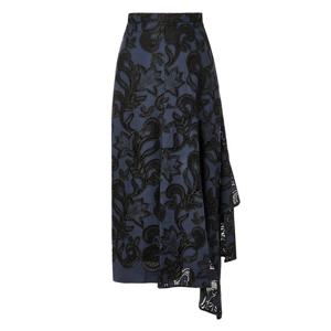 라움 여성  시즌오프ERDEM 네이비 레이스 면혼방 스커트 CWSK3F119N3