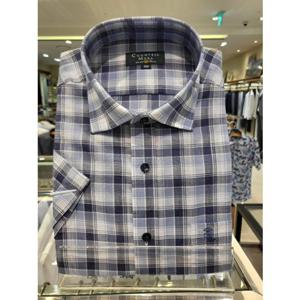 [카운테스마라 와이셔츠] 일반핏 윈도우체크 반팔남방셔츠 (CDCW2C6305N0) CDCW2C6305