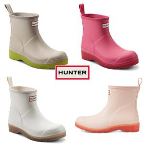 헌터 B0CPKYS8M9 여자 PLAY 반투명 솔 방수 숏 레인부츠 신발