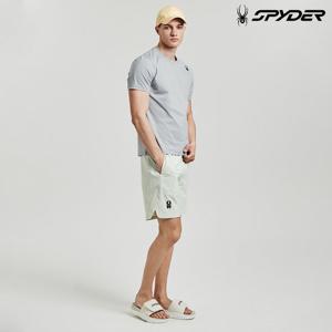 [스파이더] 남성 4.5부 하이텐션 경량 우븐 반바지 SPJMCNTR203MLGN