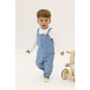 [타미힐피거칠드런] 베이비 데님 덩거리 티셔츠 세트 (T42E6NPC12CB11) 12M 18M T42E6NPC12CBT1