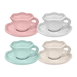 까사 레이스 에스프레소 컵앤소서1세트