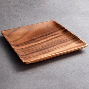 아카시아 접시 그릇 플레이트 접시 식기 사각 대