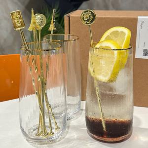 골드라인 하이볼잔 2인세트 (골드 머들러 구성)