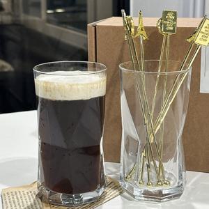 프리즘 하이볼잔 2인세트 (골드 머들러 구성)