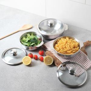 통5중 스테인레스 인덕션겸용 미니냄비 18cm 양수