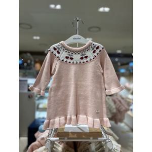 [압소바] 압소바CH 체리 니트 원피스 AZ7-45101 출산 백일 돌 원피스 등원룩 조카선물 AZ745101