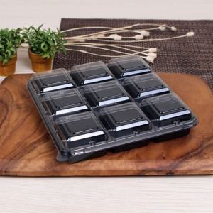 일회용반찬용기 AJ 정사각 9찬 100세트-소분