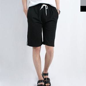 커플 남자 2줄 5부 트레이닝 반바지 운동복 츄리닝