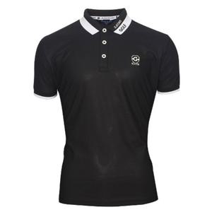 그렌에코 남성 여름 골프웨어 골프 카라티 배색 반팔 티셔츠 블랙 G282364