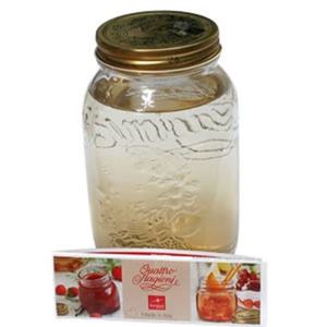 이탈리아 콰드로 밀폐 유리병 1.5L 대용량 잼 소스