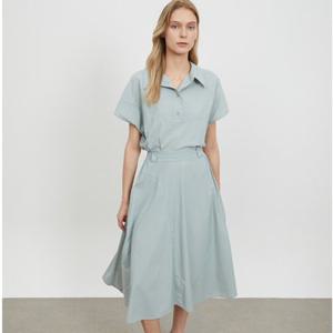 [쥬크] 하프 슬리브 플레어 밴드 원피스 (Z242PSE103) Z242PSE103