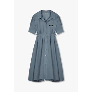 [보브] 백 니트 시보리 셔츠 원피스 7155237003