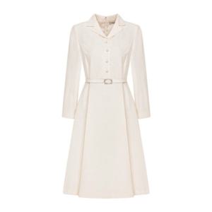 [케네스레이디] 싸개단추 칼라넥  슬림원피스 (EGOPOD9804) EGOPOD9804