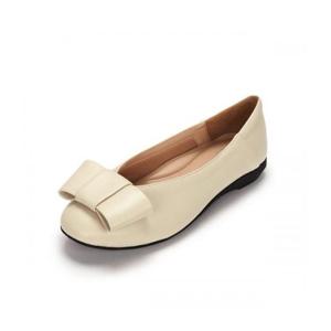 [무크]여성 정장 구두 캐쥬얼 리본 플랫 422253 AQ 아이보리