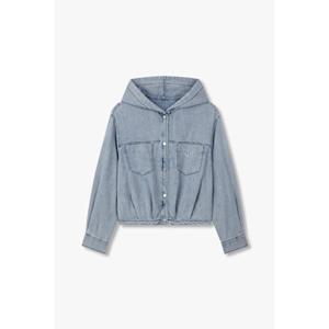 [보브] 보브 스냅 버튼 후디드 데님 블라우스 (7155260800) VOV 7155260800