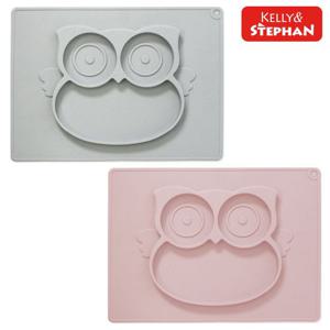 실리콘 흡착식판 부엉이 유아 간식 어린이집식판 유아식판 아기식판 유아식판 실리콘식판 아기이유식 유아