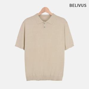 빌리버스 남자 반팔 니트 무지 카라 티셔츠 BXR012