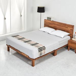 [착불] 캘리 멀바우원목 민판헤드 침대프레임 SS