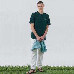 머렐 남성 그린 라운드 반팔 티셔츠 D4ST203MGRN